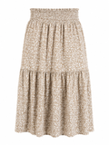 Smocked Floral Midi Skirt